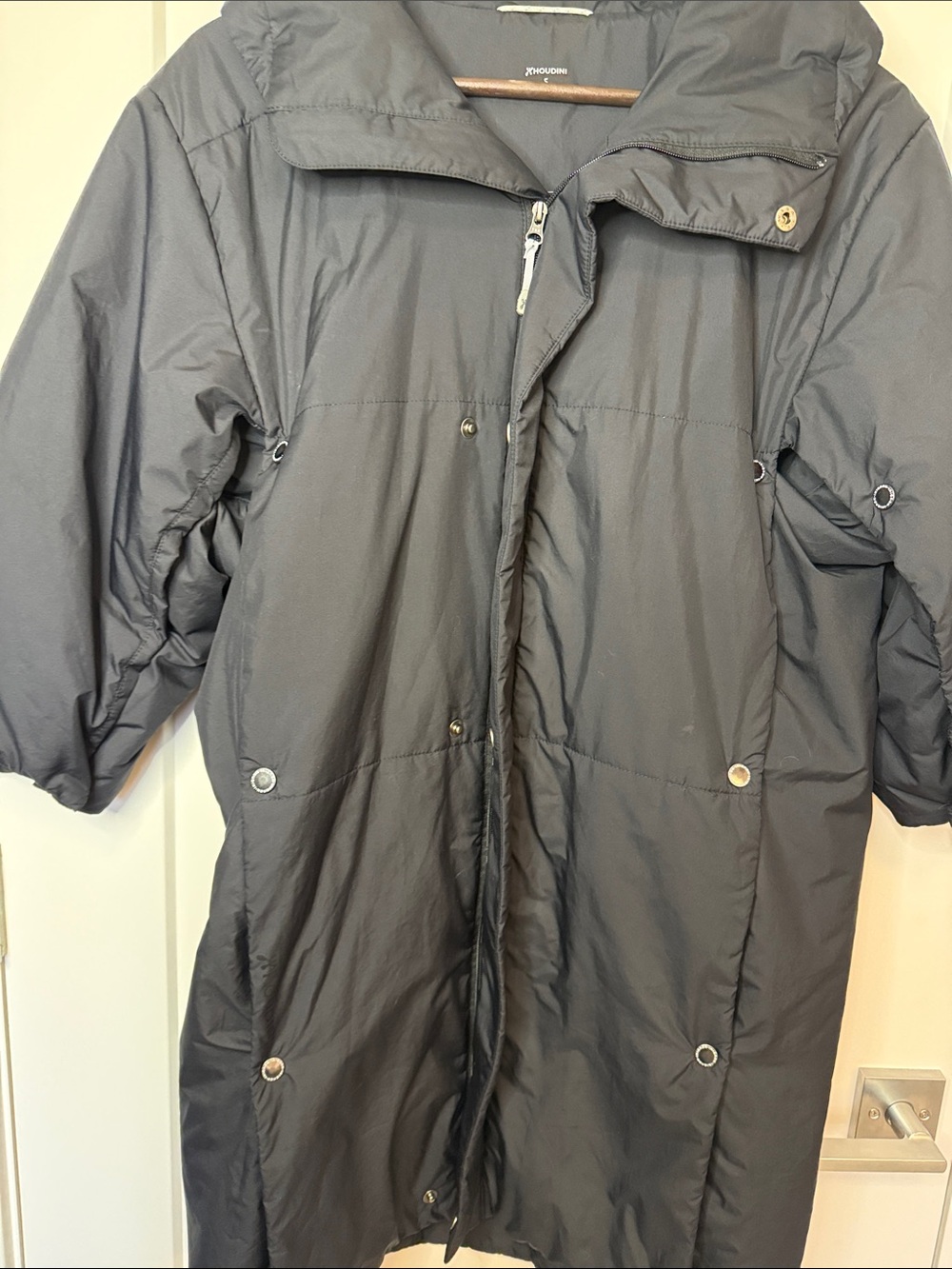 Houdini The Cloud Black Convertible Insulated Coat| Size S - Picture 9 of 14